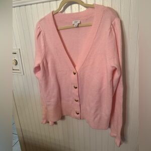 Crown & Ivy Barbie Pink Heart Snap up Cardigan Medium